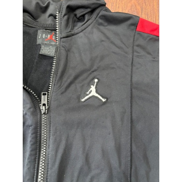 Nike Air Jordan Jacket Boys Size XL Black Red Full Zip Long Sleeves - Picture 10 of 16